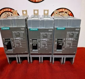 SIEMENS (1) BQD240 2-polig 40 Ampere 480V Anschraub-Leistungsschalter VERSAND AM SELBEN TAG - Bild 1 von 2