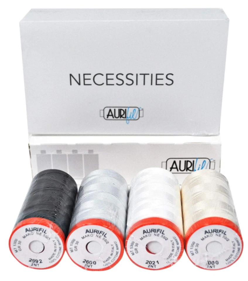 Aurifil Necessities Thread Collection 50wt 4 Large Spools AC50NC4