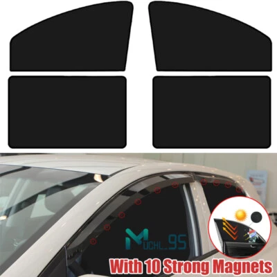 4 PIEZAS Cortinas Para Carro De Autos Ventanas Coches Universal Sombra Protección UV Foto 1 de 4