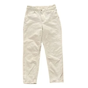 American Eagle White Denim Mom Jeans Womens Size 10 - Picture 1 of 11