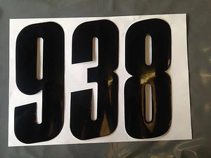 NEW 6" X 9 MX ENDURO BMX RACE NUMBERS BLACK 0-9 ANY NUMBERS YOUR CHOICE! - Picture 1 of 1