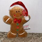 GUND 8' Plush CINNA MAN #6048493 Gingerbread Man With Santa Hat Red Bow tie New