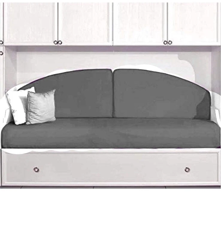 completo cuscini Mezzelune per letto a ponte Grigio - Immagine 1 di 4