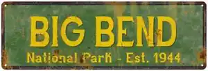 Big Bend National Park Rustic Metal Sign Cabin Wall Decor 106180057012 - Picture 1 of 1