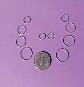 5 Paar Silber Infinity Ringe Reifen Ohrringe Körper Piercing Nasenringe Kuratiertes Ohr - Bild 1 von 2