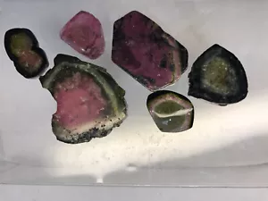 6 Stück Wassermelonen Turmaline natur Posten Sonderangebot (D2) - Bild 1 von 2