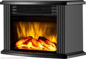 DONYER POWER 14 Mini Electric Fireplace Tabletop Portable Heater 1500W Black NEW - Picture 1 of 7
