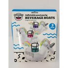 Big Mouth Magical Unicorn Inflatable Pool Party Beverage Boats - 3 Pack Value! 