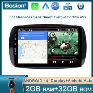 Android 14 Car Radio CarPlay For Mercedes Benz Smart Forfour Fortwo 453 2014-19 - Picture 1 of 23