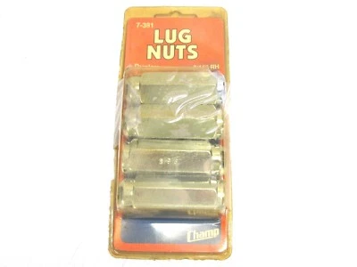 NOS! (4) CHAMP CHROME DUPLEX ACORN XL LUG NUTS, 9/16" RH, No. 7-381 - Image 1 of 3