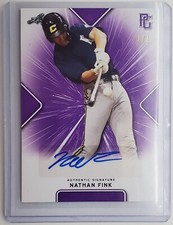 2021 Leaf Perfect Game National Showcase Nathan Fink Autograph RC 1/1 Auto