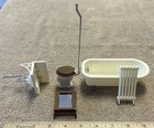 vintage dollhouse bathroom set accessories Miniatures