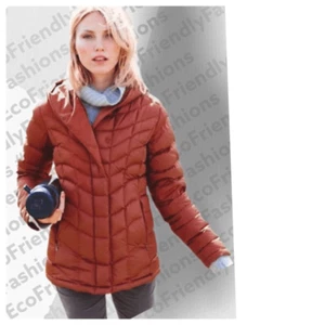 Patagonia Downtown Loft Hooded Puffer Coat Burnt Orange XS - Imagen 1 de 9