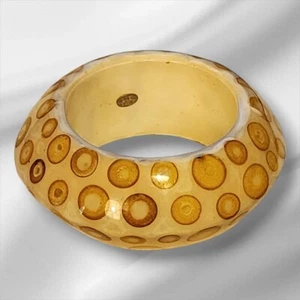 VINTAGE KENNETH JAY LANE BAMBOO LUCITE BANGLE BRACELET - Picture 1 of 4