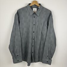 Billy Reid Tuscumbia Button Up Shirt Long Sleeve Gray Green Mens XXL 2XL