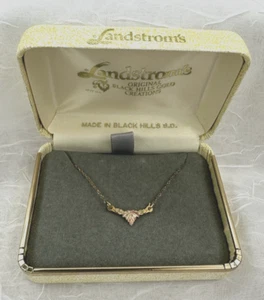 Landstrom's 10k Rose & Yellow Gold Black Hills WEARABLE  18" Necklace 1.3 GTW - Picture 1 of 8