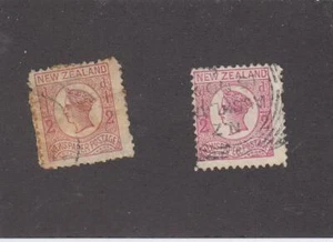 NUEVA ZELANDA (MK6595) # P1a, P4 F-VF-USADO 1/2p 2 QV SELLOS DE PERIÓDICO/ROSA CV $77 - Imagen 1 de 1