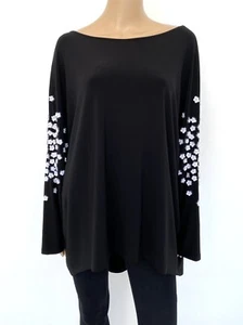 NWT! NEW! JOSEPH RIBKOFF Size US 20 2XL UK 22 Black White Dress Top Blouse Women - Picture 1 of 10