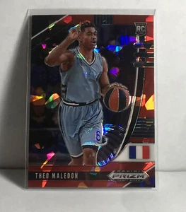 2020 Theo Maledon Panini Prizm Draft Picks Red Cracked Ice Rookie Card #57 - Picture 1 of 2
