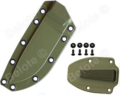 ESEE Model 3 Foliage Green Molded Sheath With Matching Boot Clip 40FGC NEW L@@K - Image 1 of 3