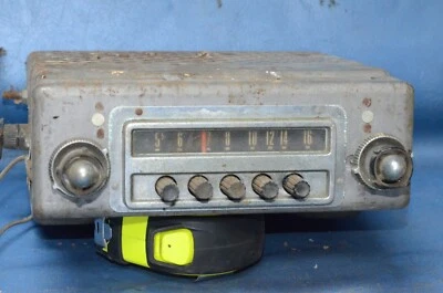 Vtg 1954 Ford Car AM Radio Push Button Dial Star Knob Crestline Skyliner Bezel - Image 1 of 4