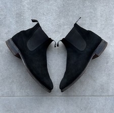 RM Williams Black Suede Craftsman Chelsea Boot AU-10 US-11