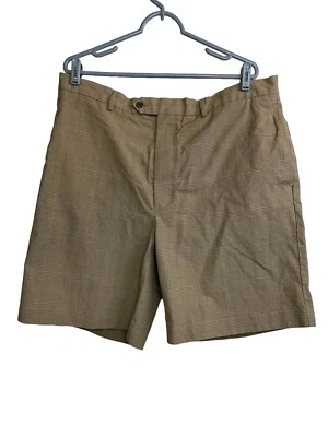 Pantalones Cortos Daniel Cremieux Para Hombre 40 9 Entrepierna Cuadros Frente Plano Bermudas Algodón Marrón Foto 1 de 3