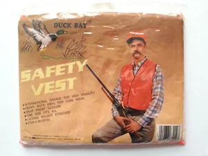 Duck Bay Safety Vest, Hunting Orange, Men one size Kmart Vintage New In Package - Picture 1 of 11