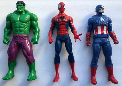 Figuras de acción Marvel Hasbro Spider-Man Hulk Capitán América 2015 lote de 3 en total Foto 1 de 4