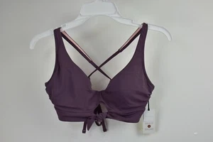 Shade & Shore Women's Size 36D Tunneled Tie-Front Bikini Top Mauve - Picture 1 of 5