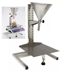 Tolva de alimentación de acero inoxidable con soporte de soporte paquete de llenado manual embudo - Imagen 1 de 22