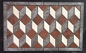 23"x14 1/4" 3D Ceramic Tile Medallion, , Daltile's Continental Slate - Picture 1 of 2