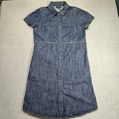Vintage Denim & Co. Denim Dress Womens Size L Snap Down Pockets Western Prairie - Image 1 of 4