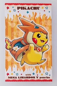 Tarjeta de visita Pikachu con Mega Charizard Y Poncho Pokemon Center de Japón - Imagen 1 de 9