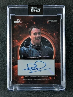 2025 Topps Lights Out 75th Anniversary NIGEL MANSELL 22/25 Auto Orange SP - Image 1 of 3