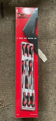 Teng Tools 9 Peice Nut Driver Set with Case Made In Japan 5mm-13mm New - Image 1 of 2