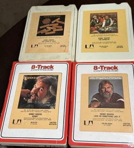 Lot 4 Kenny Rogers 8 Track Tapes Love Or Something Ten Years Gambler Kenny 1 NEW - Picture 1 of 10
