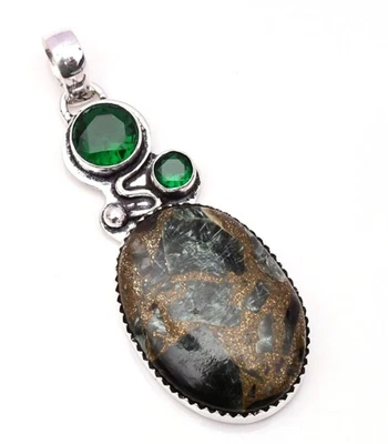 Ciondolo gioiello fatto a mano in argento sterling 925 pietra preziosa... - Immagine 1 di 4