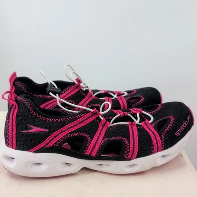 Speedo Hydro Comfort 4.0 Lace-Up Waterproof Athletic Sneakers Black Pink Size 8 - Image 1 of 4