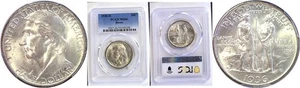 1936-D 50C Boone Commemorative Half Dollar - PCGS MS-66 - Picture 1 of 3