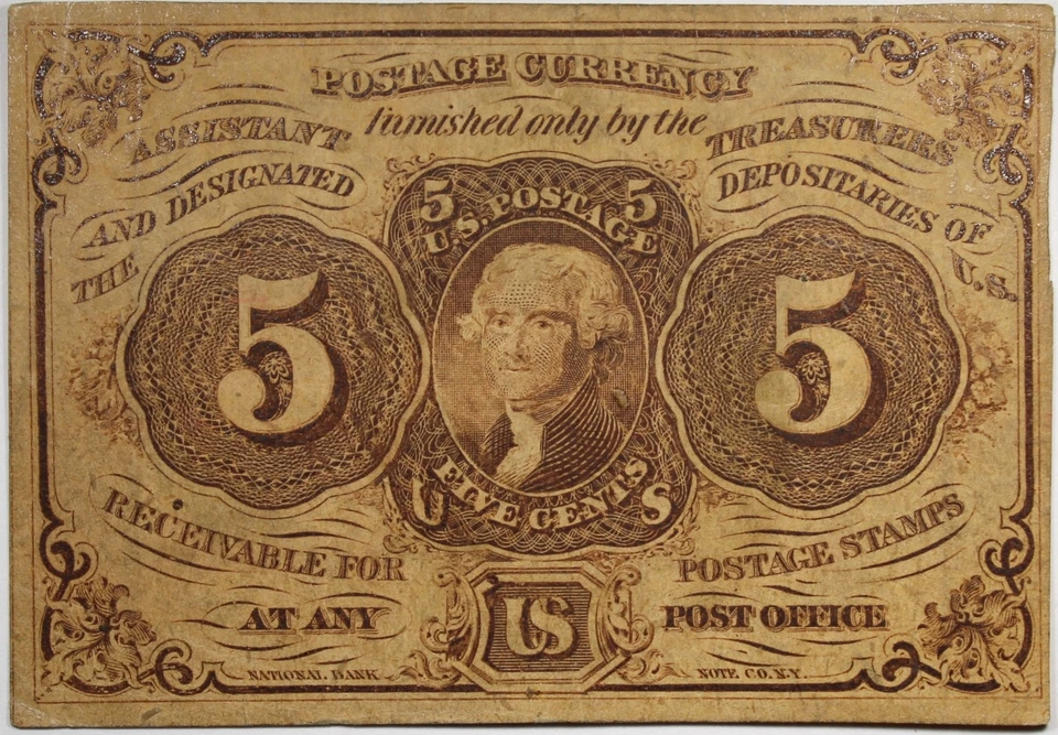 1862 5 Cents Fractional Currency VF/XF+ Circulated Details P201 - Image 1 of 2