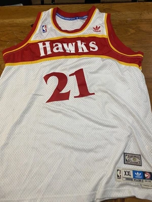 dominique wilkins Atlanta Hawks Jersey Sz XXL +2 Length Adidas Hardwood Classic - Image 1 of 4