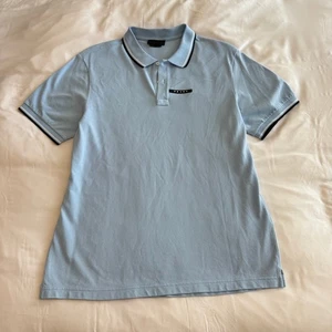Authentic Prada Men’s Blue Cotton Polo Shirt Size XXL Designer Short Sleeve - Picture 1 of 7