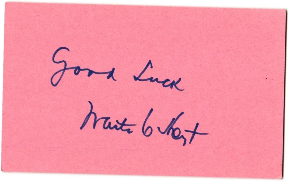 Waite  Hoyt -Autograph- 1918-1938 NYG,BOSOX, NYY - Image 1 of 1