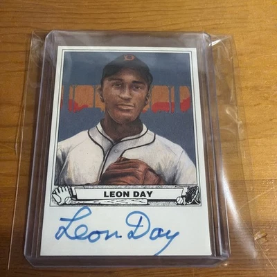 Tarjeta de béisbol 1993 Hieronimus & Co. Liga Negra Leon Day firmada automática Foto 1 de 4