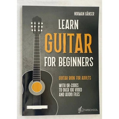 Learn Guitar for Beginners Book for Adults QR-Code Access To 100 Files New - Image 1 of 2