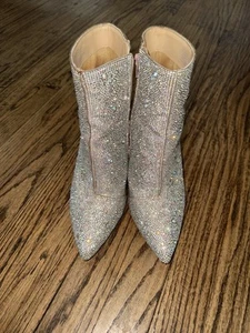 Betsy Johnson Rhinestone Booties Size 8.5 - Picture 1 of 3