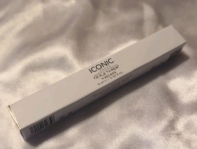 Iconic London: Triple Threat Mascara in Brown .30 oz Full Size NEW In Box - Image 1 of 4