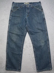 LEE Carpenter Jeans 36x32 Loose Fit Workwear Baggy Blue Denim - Picture 1 of 11