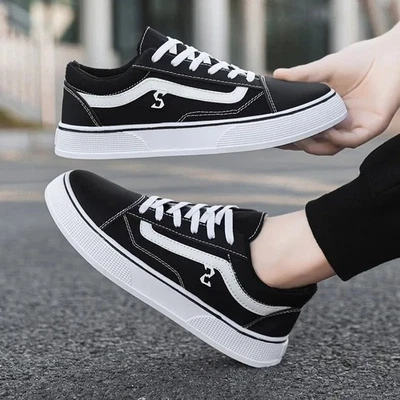 BRANDED Hot 2025 VAN Old Skool Skate Shoes Black All Size Classic Canvas Running Sneaker